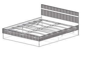 ОЛИВИЯ Кровать 1600 с основанием и ПМ в Глазове - glazov.ok-mebel.com | фото 4