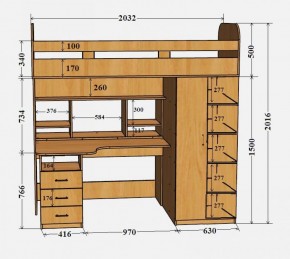 Кровать-чердак Аракс в Глазове - glazov.ok-mebel.com | фото 4