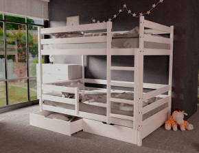 Кровать двухъярусная без крыши 80*190 Белый в Глазове - glazov.ok-mebel.com | фото