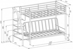 Кровать двухъярусная с диваном "Мадлен-3" (Белый/Фиолетовы) в Глазове - glazov.ok-mebel.com | фото 3