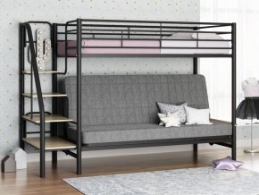 Кровать двухъярусная с диваном "Мадлен-3" (Черный/Серый) в Глазове - glazov.ok-mebel.com | фото 1