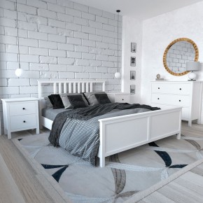 Кровать Ф-156.02 двухспальная 160х200 из массива сосны, цвет белый в Глазове - glazov.ok-mebel.com | фото