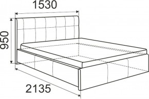 Кровать Изабелла с латами Newtone cacao 1400x2000 в Глазове - glazov.ok-mebel.com | фото