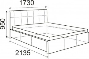 Кровать Изабелла с латами Newtone cacao 1400x2000 в Глазове - glazov.ok-mebel.com | фото 2