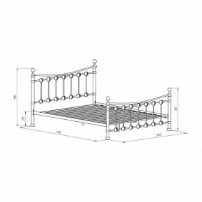 Кровать металлическая "Эльда" Черный/Золото в Глазове - glazov.ok-mebel.com | фото 2