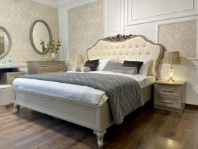 Кровать Мокко 1600 с мягким изголовьем + основание (серый камень) в Глазове - glazov.ok-mebel.com | фото
