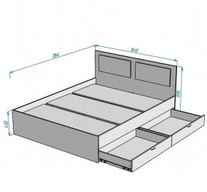 Кровать Ольга L39 (1600) 2 ящика в Глазове - glazov.ok-mebel.com | фото 2