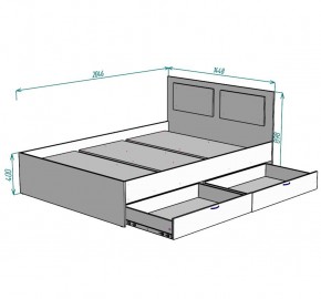 Кровать Ольга L41 (1400) 2 ящика в Глазове - glazov.ok-mebel.com | фото 2