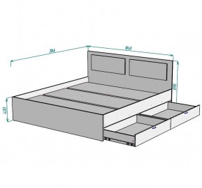 Кровать Ольга L43 (1800) 2 ящика в Глазове - glazov.ok-mebel.com | фото 2