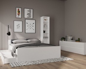 Кровать ОРИОН двухспальная с ортопедическим основанием 140х200, цвет белый в Глазове - glazov.ok-mebel.com | фото