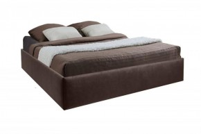 Кровать Подиум с ПМ 1400 (экокожа коричневая) в Глазове - glazov.ok-mebel.com | фото 1
