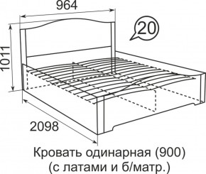 Кровать с латами Виктория 1400*2000 в Глазове - glazov.ok-mebel.com | фото 3