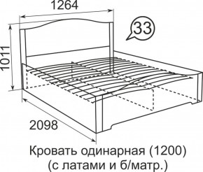 Кровать с латами Виктория 1400*2000 в Глазове - glazov.ok-mebel.com | фото 4