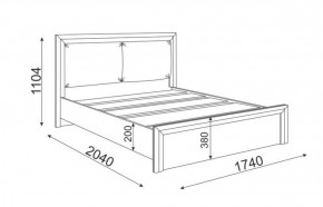 Кровать 1.6 Глэдис М31 с настилом и мягкой частью (ЯШС/Белый) в Глазове - glazov.ok-mebel.com | фото 3