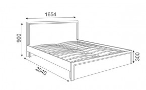 Кровать 1.6 Беатрис М07 Стандарт с ортопедическим основанием (дуб млечный) в Глазове - glazov.ok-mebel.com | фото 2