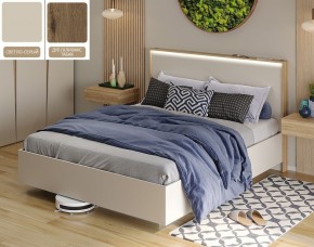Кровать (Светло-серый U750 ST9/Дуб Галифакс Табак) 1600 в Глазове - glazov.ok-mebel.com | фото