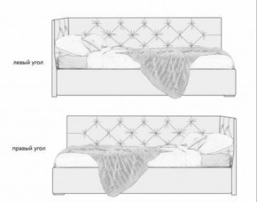 Кровать угловая Лэсли интерьерная +основание (80х200) в Глазове - glazov.ok-mebel.com | фото 2