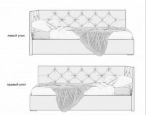 Кровать угловая Лилу интерьерная +основание (80х200) в Глазове - glazov.ok-mebel.com | фото 2