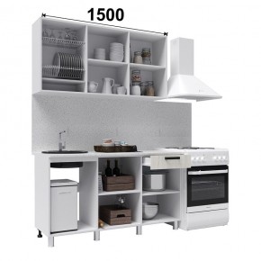 Кухня ДИОР 1500 (Белый/Дуб Крафт белый) в Глазове - glazov.ok-mebel.com | фото 2