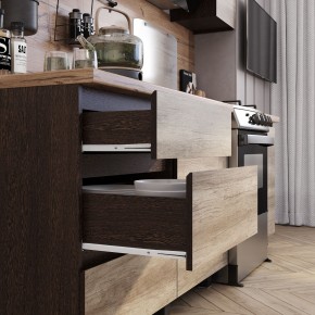 Кухня Энигма 1.6 м (венге/дуб каньон) в Глазове - glazov.ok-mebel.com | фото 2