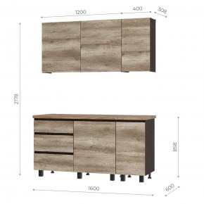 Кухня Энигма 1.6 м (венге/дуб каньон) в Глазове - glazov.ok-mebel.com | фото 5