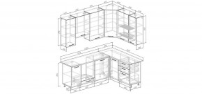 Кухонный гарнитур Белый Глянец 2200*1600 h950 (Стол. 26мм) в Глазове - glazov.ok-mebel.com | фото 2