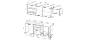 Кухонный гарнитур Белый Глянец 2550 (Стол. 26мм) в Глазове - glazov.ok-mebel.com | фото 2