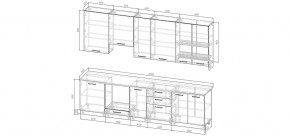 Кухонный гарнитур Белый Глянец 3000 h950 (Стол. 26мм) в Глазове - glazov.ok-mebel.com | фото 2