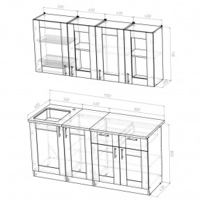 Кухня Симона Демо 1700 (Венга/Дуб Сонома) в Глазове - glazov.ok-mebel.com | фото 2