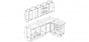 Кухонный гарнитур Старое Дерево 2600*1600 (Стол. 26мм) в Глазове - glazov.ok-mebel.com | фото 2