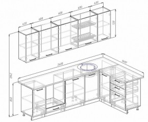 Кухонный гарнитур угловой Бланка 2600х1600 (Стол. 26мм) в Глазове - glazov.ok-mebel.com | фото 2