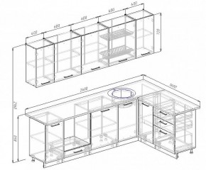 Кухонный гарнитур угловой Бланка 2600х1600 (Стол. 38мм) в Глазове - glazov.ok-mebel.com | фото 2