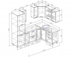 Кухонный гарнитур угловой Демо 2400х1600 (Стол. 38мм) в Глазове - glazov.ok-mebel.com | фото 2