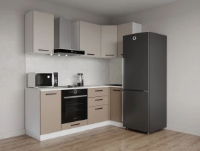 Кухонный гарнитур угловой Каппучино 2200*1000 (Стол. 26мм) в Глазове - glazov.ok-mebel.com | фото
