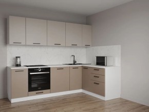Кухонный гарнитур угловой Каппучино 2600*1600 (Стол. 38мм) в Глазове - glazov.ok-mebel.com | фото