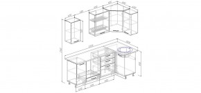 Кухонный гарнитур угловой Шимо 2200х1000 (Стол. 26мм) в Глазове - glazov.ok-mebel.com | фото 2