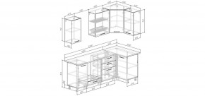 Кухонный гарнитур Умбра 2200*1000 (Стол. 26мм) в Глазове - glazov.ok-mebel.com | фото 2