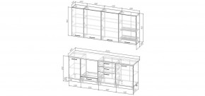 Кухонный гарнитур Умбра 2200 h950 (Стол. 38мм) в Глазове - glazov.ok-mebel.com | фото 2