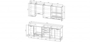 Кухонный гарнитур Умбра 2400 h950 (Стол. 38мм) в Глазове - glazov.ok-mebel.com | фото 2