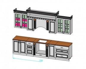 Кухонный гарнитур Верона 3.3 (крем) композиция №1 в Глазове - glazov.ok-mebel.com | фото 2