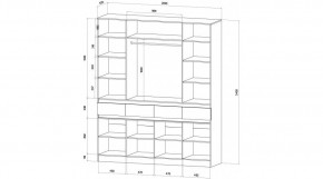 ЛЕНОРА Спальный гарнитур (модульный) графит в Глазове - glazov.ok-mebel.com | фото 9