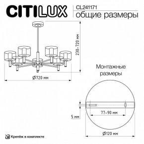 Люстра на штанге Citilux ELAN CL241171 в Глазове - glazov.ok-mebel.com | фото 12