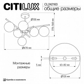 Люстра на штанге Citilux RONNY CL242163 в Глазове - glazov.ok-mebel.com | фото 12