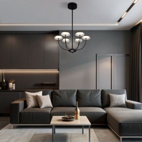 Люстра на штанге Eurosvet Fungo 50388 LED черный в Глазове - glazov.ok-mebel.com | фото 3