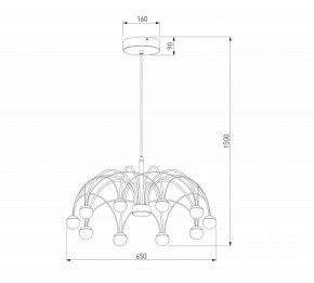 Люстра на штанге Eurosvet Ragno 90030/10 LED золото в Глазове - glazov.ok-mebel.com | фото 5