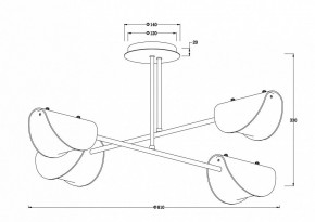 Люстра на штанге Freya Mallow FR5228PL-04C в Глазове - glazov.ok-mebel.com | фото 2