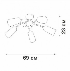 Люстра на штанге Vitaluce V2850 V2850-1/5PL в Глазове - glazov.ok-mebel.com | фото 5