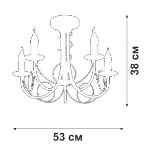 Люстра на штанге Vitaluce V3035 V3035-0/5PL в Глазове - glazov.ok-mebel.com | фото 3