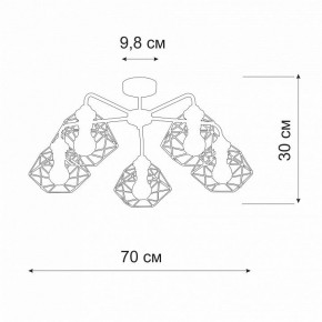 Люстра на штанге Vitaluce V4258 V4258-0/5PL в Глазове - glazov.ok-mebel.com | фото 2