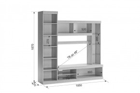 МАКСИ К1 Стенка для гостиной дуб сонома/белое дерево в Глазове - glazov.ok-mebel.com | фото 1